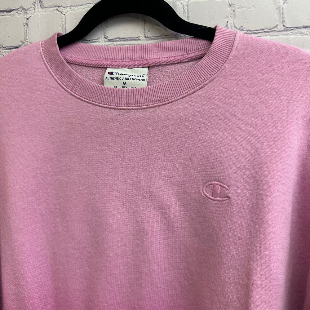 Champion Authentic Athletic Wear Pink Ombre Crewneck Sweater Medium Casual - Picture 2 of 8